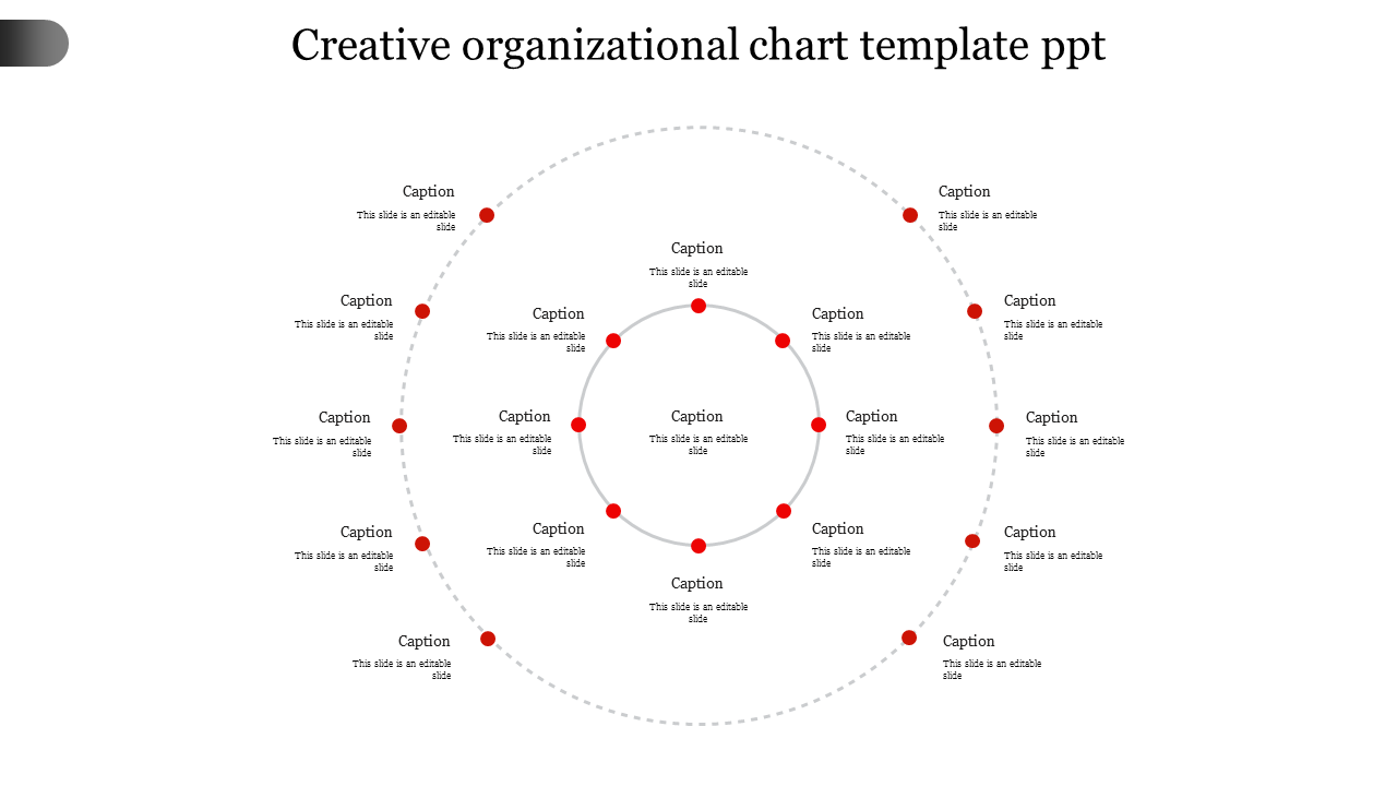 Creative organizational chart template ppt
